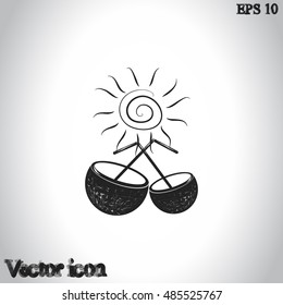 Coconut cup icon