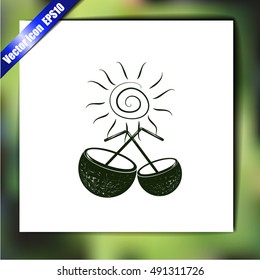 Coconut cup icon