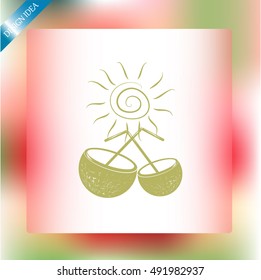 Coconut cup icon