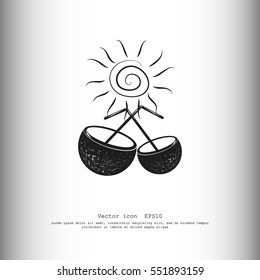 Coconut cup icon