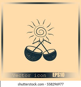 Coconut cup icon