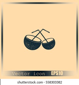 Coconut cup icon