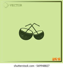 Coconut cup icon