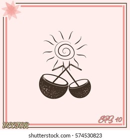 Coconut cup icon