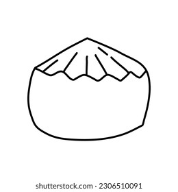  coconut cut open vector graphics in doodle or sketch style