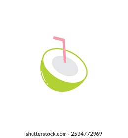 Kokosnuss Design Illustration Symbolvorlage