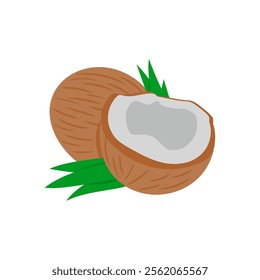 Coconut, Diwali, Hindu, Indian Symbol Illustration