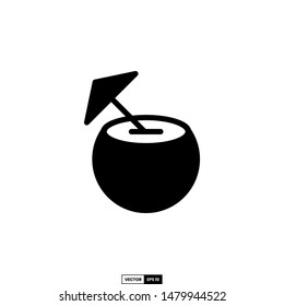 Coconut drink icon, design inspiration vector template for interface and any purpose