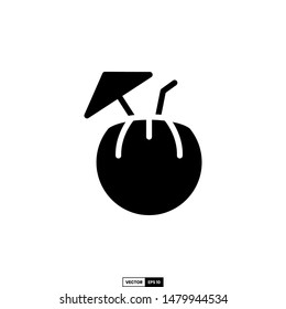 Coconut drink icon, design inspiration vector template for interface and any purpose