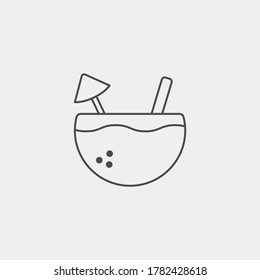 Coconut drink icon sign vector,Symbol, logo illustration for web and mobile