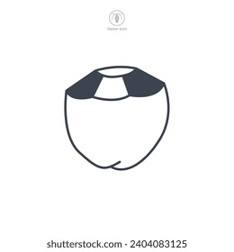 Coconut drink Icon symbol vector illustration isolated on white background