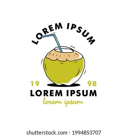 coconut drink illustration drawing design