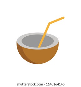 Coconut Drink Logo Icon Design