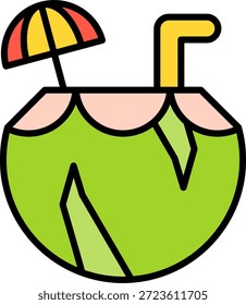Kokosnuss trinken neue kreative Icon Design Vektor
