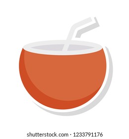 coconut  drink  straw  