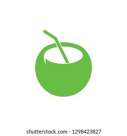 coconut drink symbol decoration vector