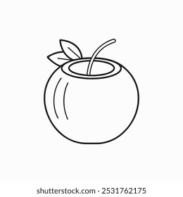 Coconut Drink vector icon. Coconut vector icon