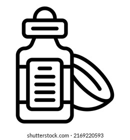 Coconut dropper icon outline vector. Cosmetic ad. Coco cream