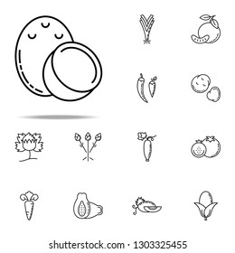 coconut dusk style icon. Vegetables icons universal set for web and mobile