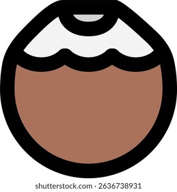 Coconut filled icon design style