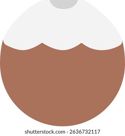 Coconut flat icon design style