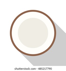 coconut flat icon. You can be used coconut icon for several purposes like: websites, UI, UX, print templates, promotional materials, info-graphics, web and mobile phone apps.