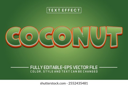 Coconut font Text effect editable