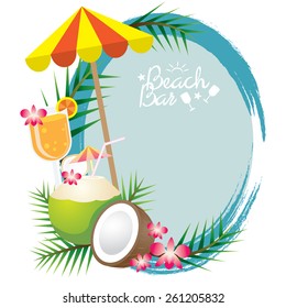Coconut Fruit and Cocktail Frame