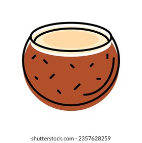 coconut fruit fresh icon isolated