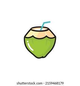 Coconut fruit icon design vector
