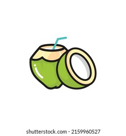 Coconut fruit icon design vector