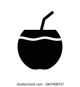 Coconut fruit icon. Simple vector graphics