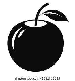coconut, fruit, silhouette, black, tropical, summer, nut, palm, nature