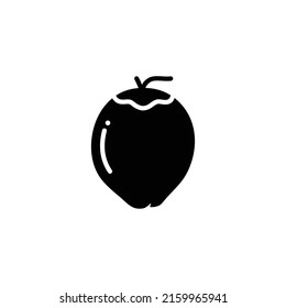 Coconut fruit simple flat icon