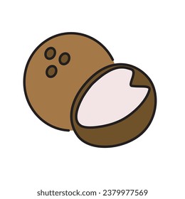 coconut Fruit Vector Art, Icons, and Graphics, fresh fruits