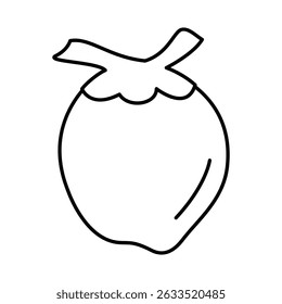 Coconut Fruits Editable Stroke Icons. Healthy Eating, Vegan Food, Diet, Weight Loss, Vegetarian Food Themes Vector Illustration