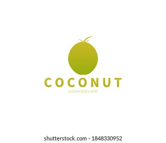 Coconut Gradient Logo Concept. Vector Design Illustration. Symbol and Icon Vector Template.