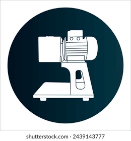 Coconut grater machine icon vector illustration symbol design