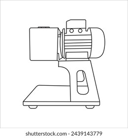 Coconut grater machine icon vector illustration symbol design