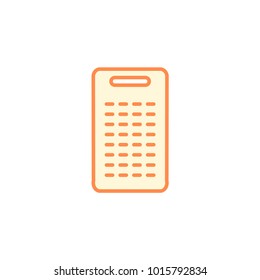 Coconut Grater Tool icon. Kitchen appliances for cooking Illustration. Simple thin line style symbol.