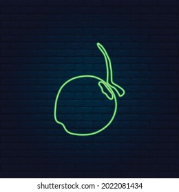 Coconut with Green Neon and Sparking Color