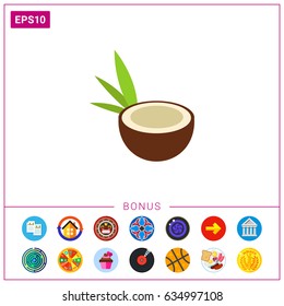 Coconut half icon