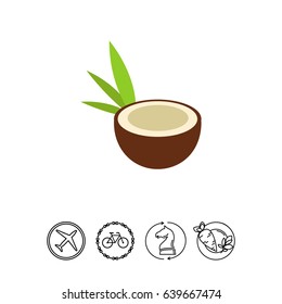 Coconut half icon