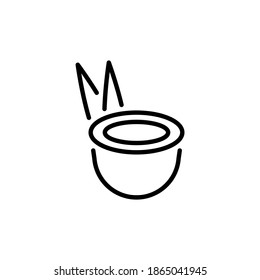 Coconut Half icon in vector. Logotype