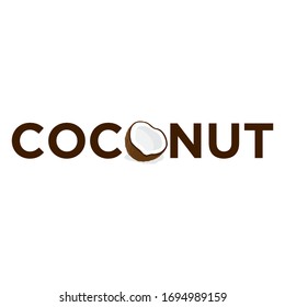 Coconut Half Vector Logo Template Stock Vector (Royalty Free ...