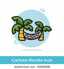 Coconut hammock color doodle