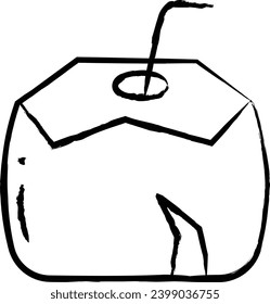 Coconut hand drawn vector illustration