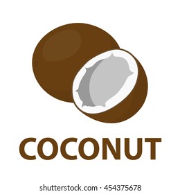 Coconut icon cartoon. Singe fruit icon from the food collection - stock vector