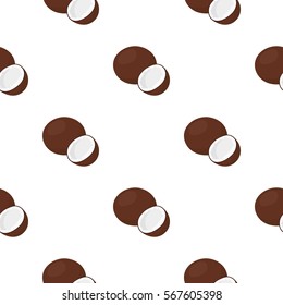Coconut icon cartoon. Singe fruit icon.