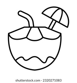 Coconut Icon Design For Personal And Commercial Use.